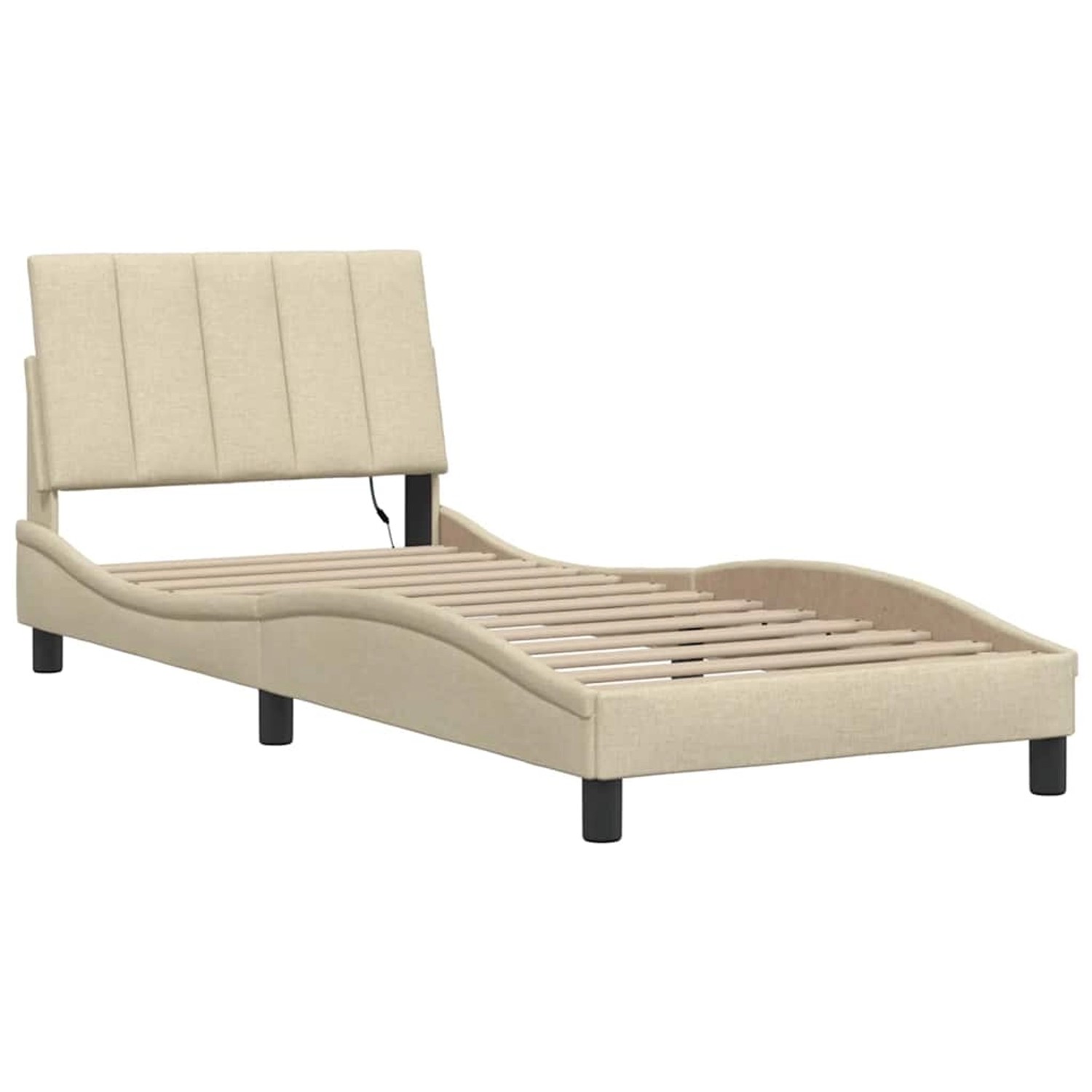 vidaXL Bettgestell ohne Matratze Hanko Creme 80x200 cm Stoff 3310424 günstig online kaufen