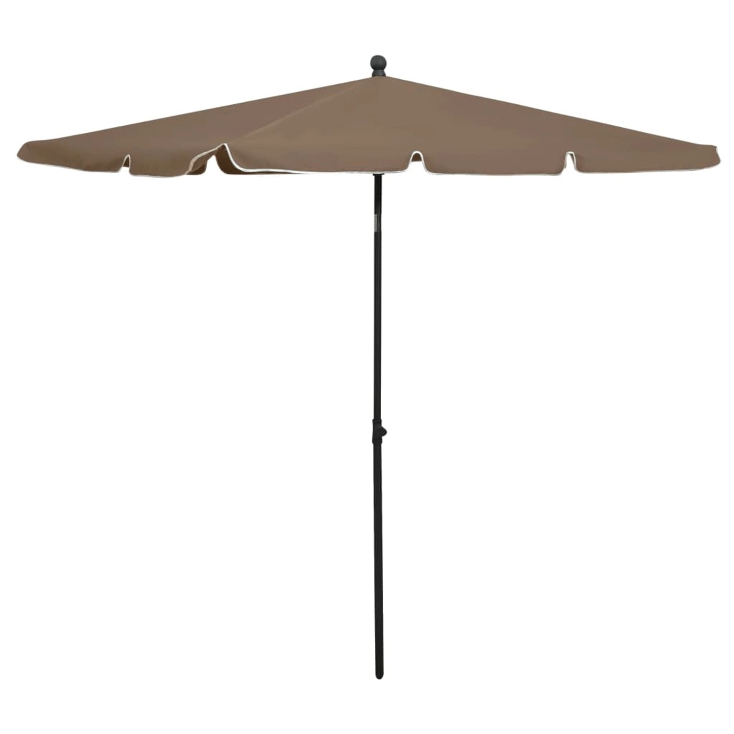 furnicato Sonnenschirm mit Mast 210x140 cm Taupe