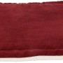 Bordeauxrote Microfaser Hunde- und Katzendecke (115x71cm) mit Fellrand.