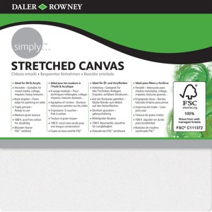 Simply Keilrahmen, 10x10 cm, FSC®-zertifiziert, geeignet für Öl- und Acrylmalerei.