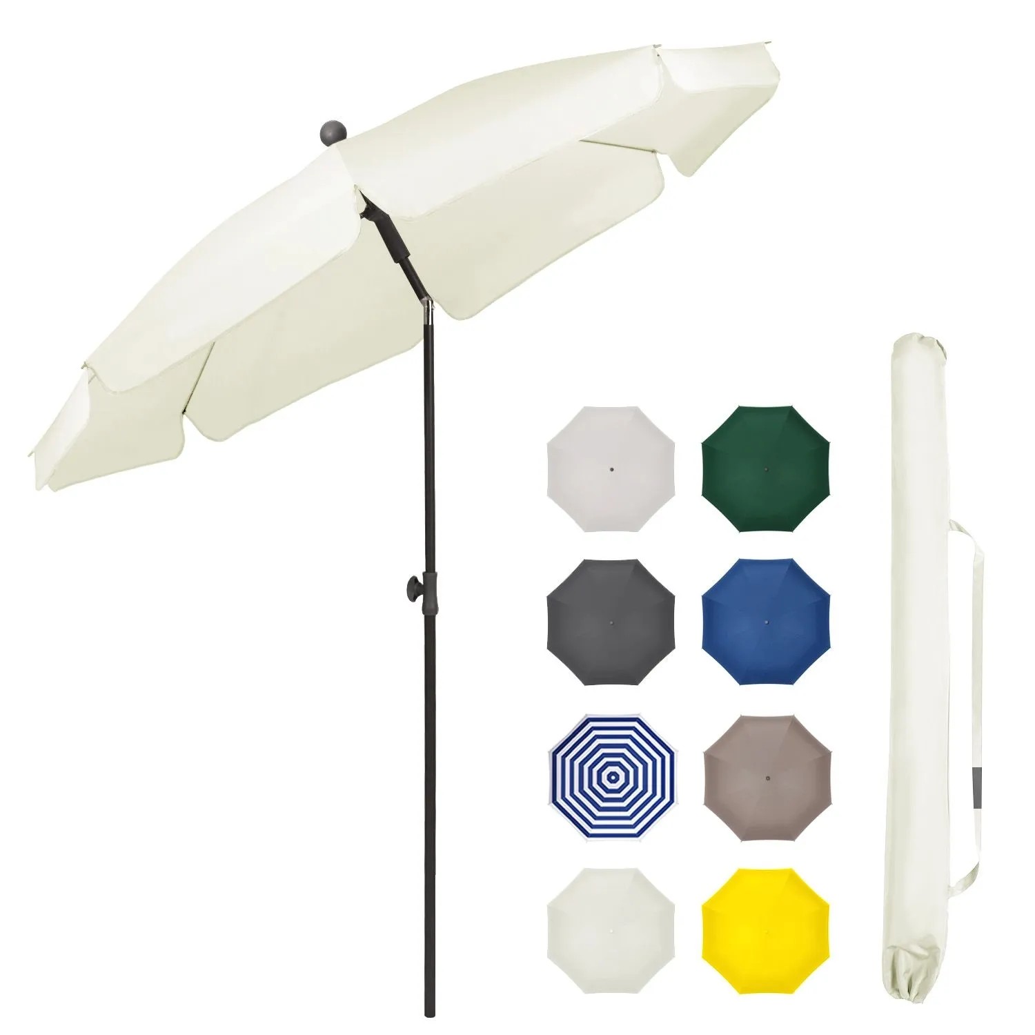 Sekey Balkonschirm 200 cm Sonnenschirm mit Schutzhülle für Balkon Garten UV Schutz 50+