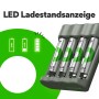GP Akku-Ladegerät B441 mit 4 AAA-Akkus 850mAh im Ladegerät.