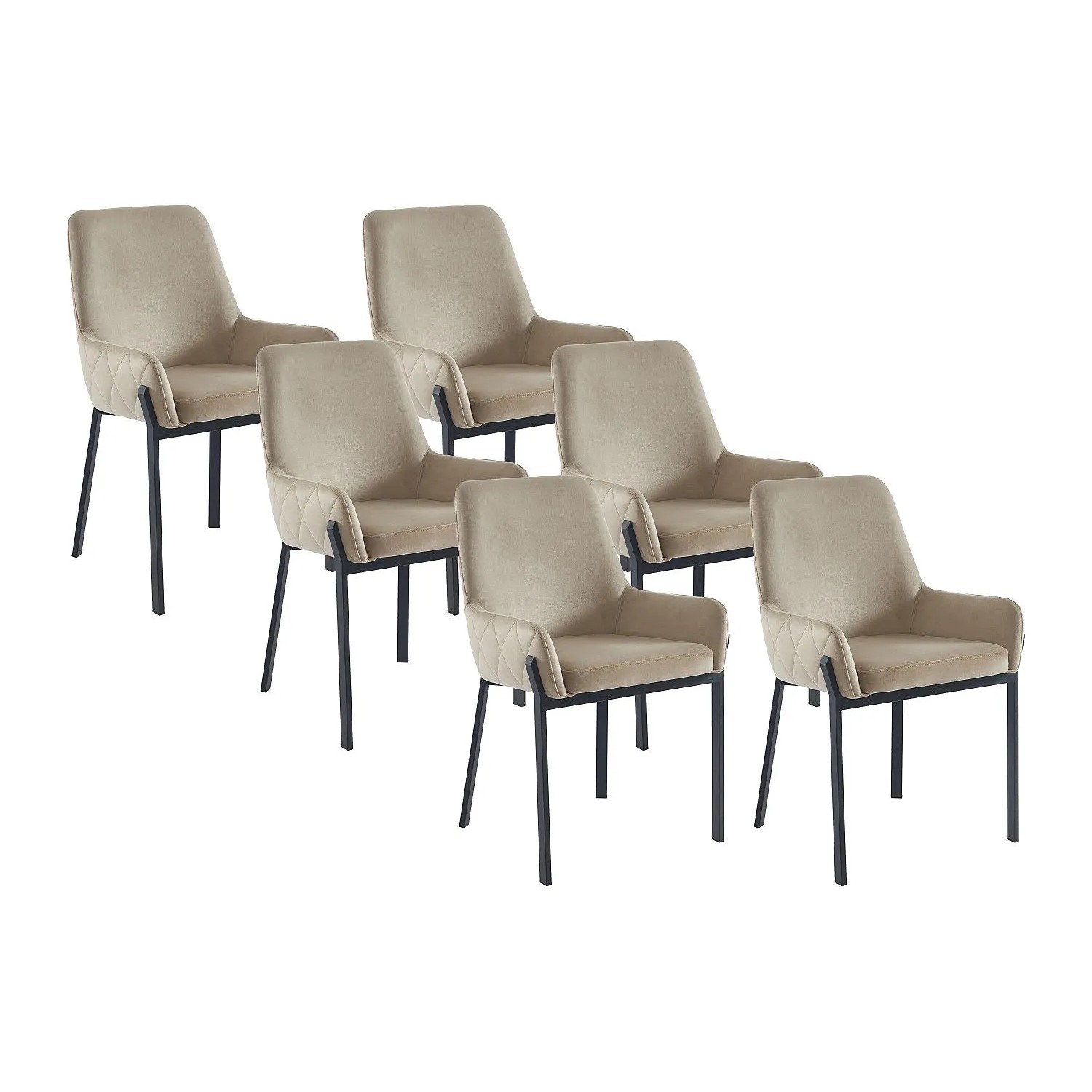 Vente-unique Stuhl Carolona Beige 57 cm