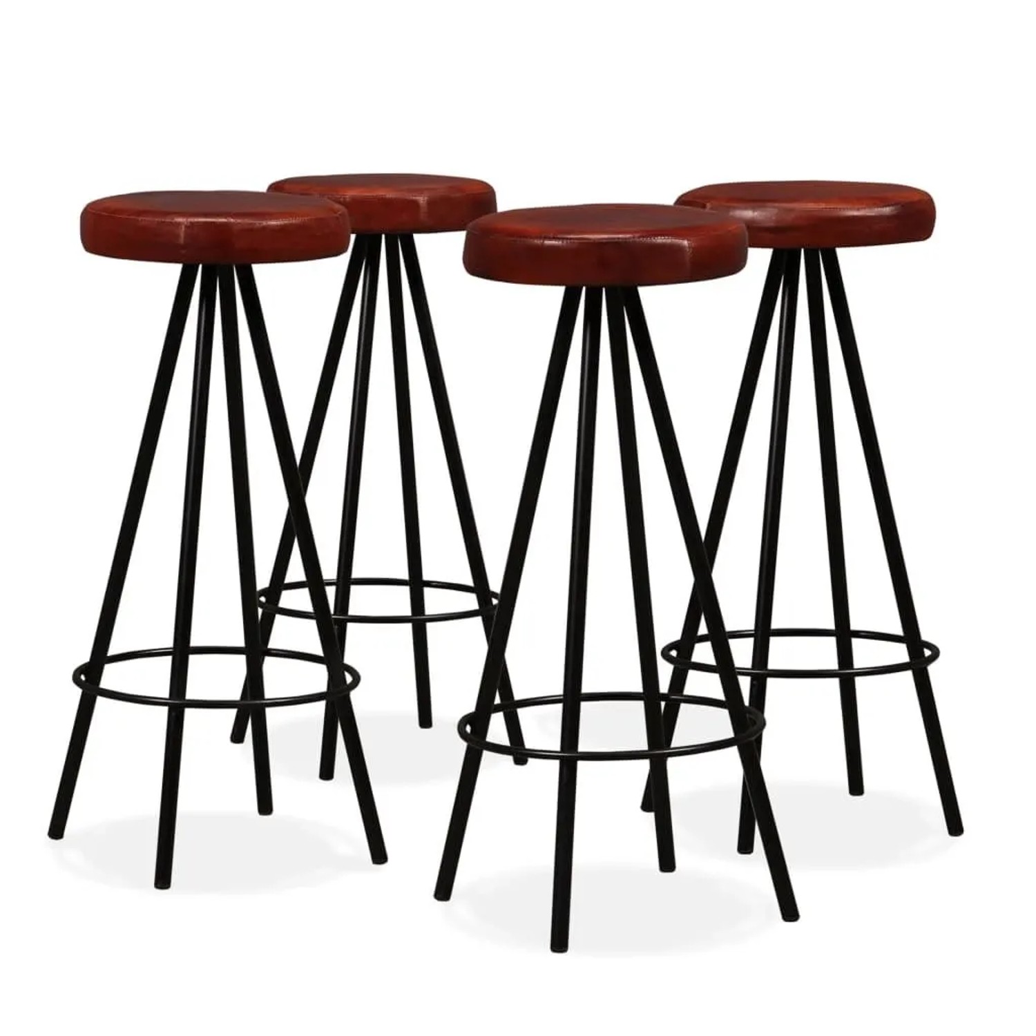 vidaXL Barhocker 4 Stk Echtleder 245444