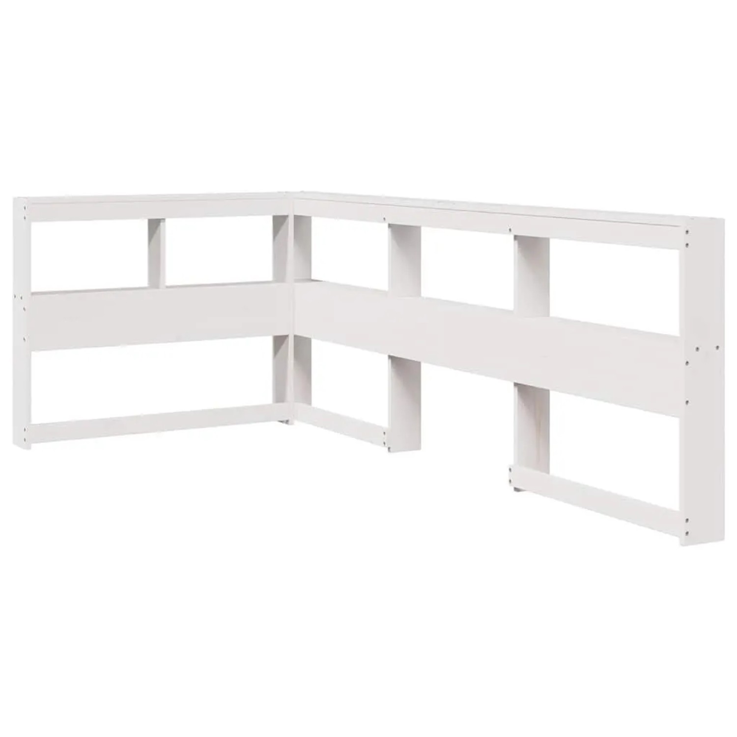 vidaXL Kopfteil mit Bücherregal L-Form Weiß 80 cm Massivholz Kiefer 859278 günstig online kaufen