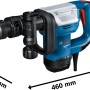 Bosch Professional Bohrhammer GSH 5 CC, 1100 W, blau, mit Zusatzhandgriff und Koffer.