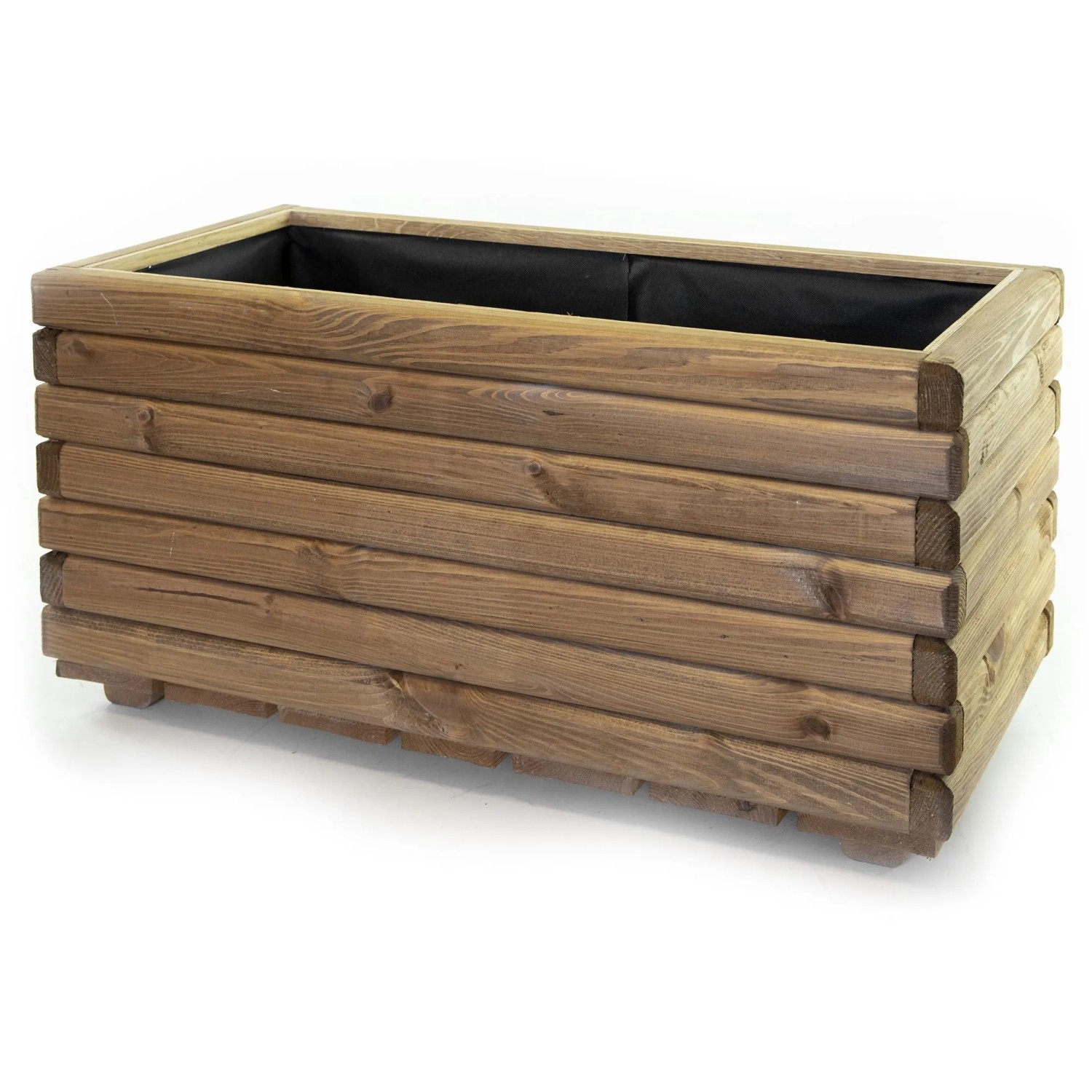 HolzFee Pflanzkasten Akzent Kiefer Dunkel 80 x 40 x 40 cm
