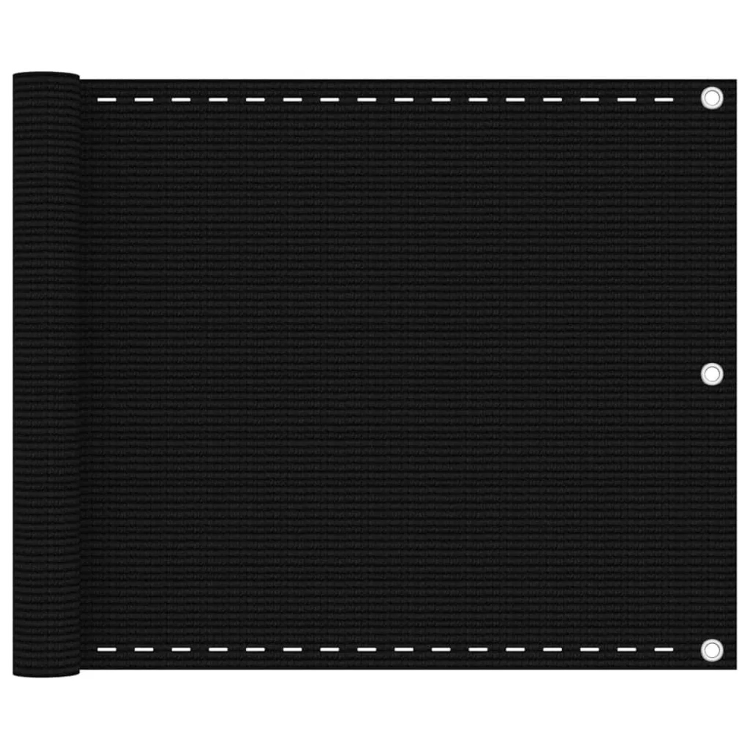 vidaXL Balkon-Sichtschutz Schwarz 75x500 cm HDPE 311030