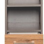 Offener Held Möbel Hochschrank Molina, 30 cm, Wotaneiche/Graphitgrau, mit Schublade und Regalfächern.