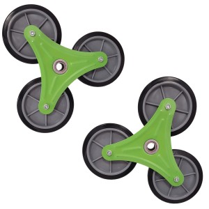 2er Set TRUTZHOLM Ersatzräder für Treppensteiger Sackkarre mit Sternrad Design.