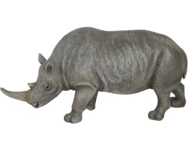MOJO Dekofigur Nashorn – Weiß, Stilvolle Tierfigur Für Zuhause