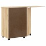 vidaXL Rollwagen mit Schreibtisch MOSS Klarlack 105,5 x 39 x 74,5 cm 42032404_7