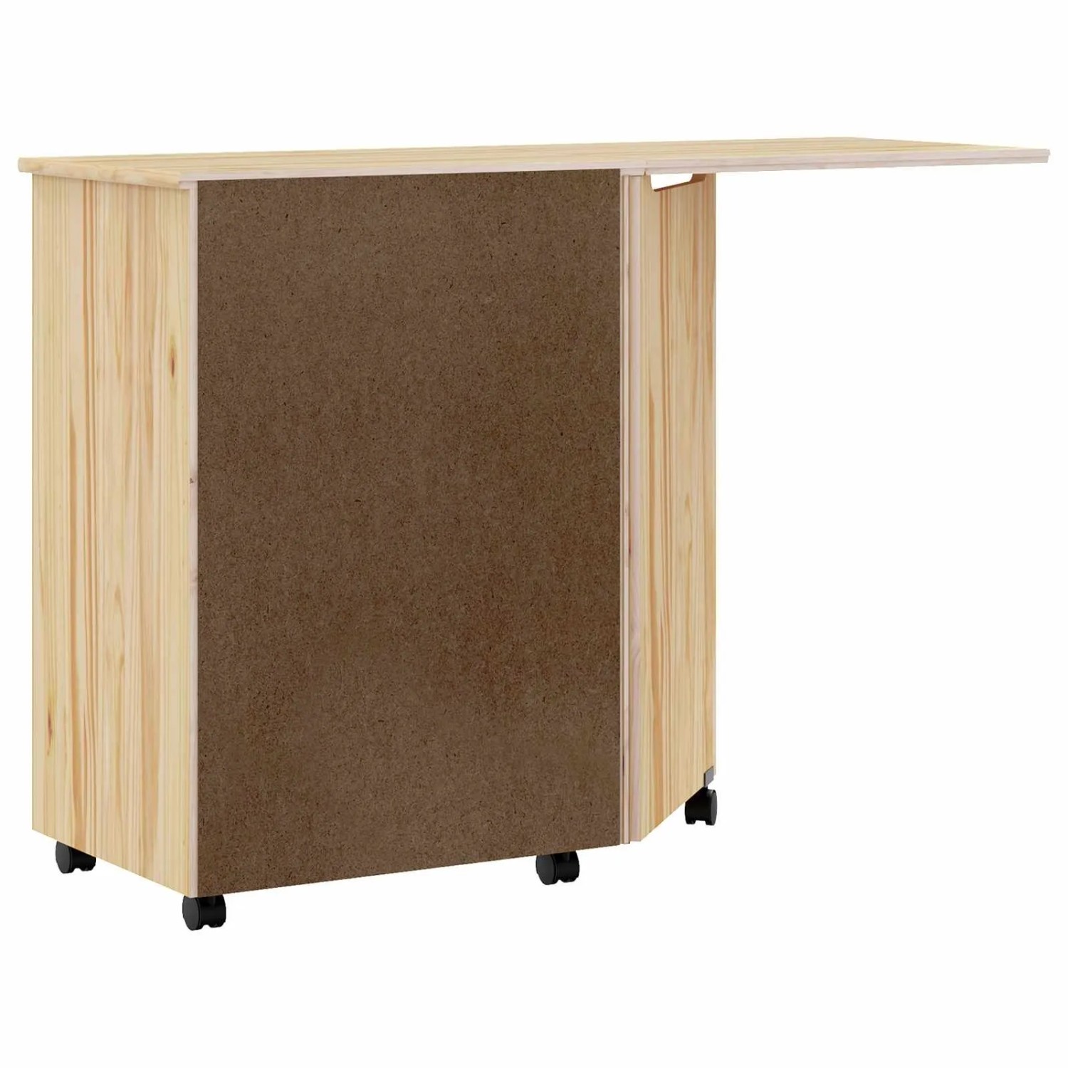 vidaXL Rollwagen mit Schreibtisch MOSS Klarlack 105,5 x 39 x 74,5 cm 42032404_7