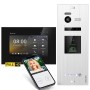 Balter EVO-HD Video-Türsprechanlage: Silberne Türstation, schwarzer 7-Zoll-Monitor, App mit Fingerprint & RFID.