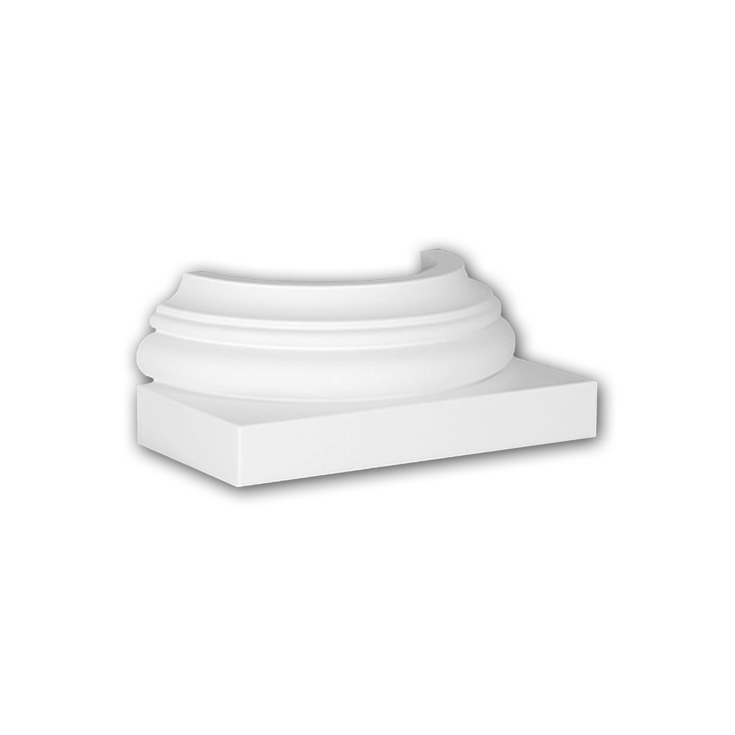 Thumbnail - PROFHOME 117500 Halbsäulen Sockel Säule Zierelement Stuckdekor 26,0 cm x 11,0 cm x 13,0 cm Weiß