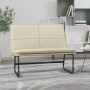 vidaXL Sitzbank Creme 100x75x76 cm Kunstleder 351337_2