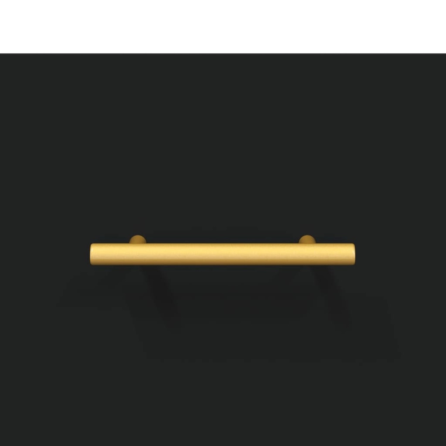 VidaXL TV-Schrank, schwarz, mit goldenem Griff. Holzwerkstoff, 80x36x50 cm.