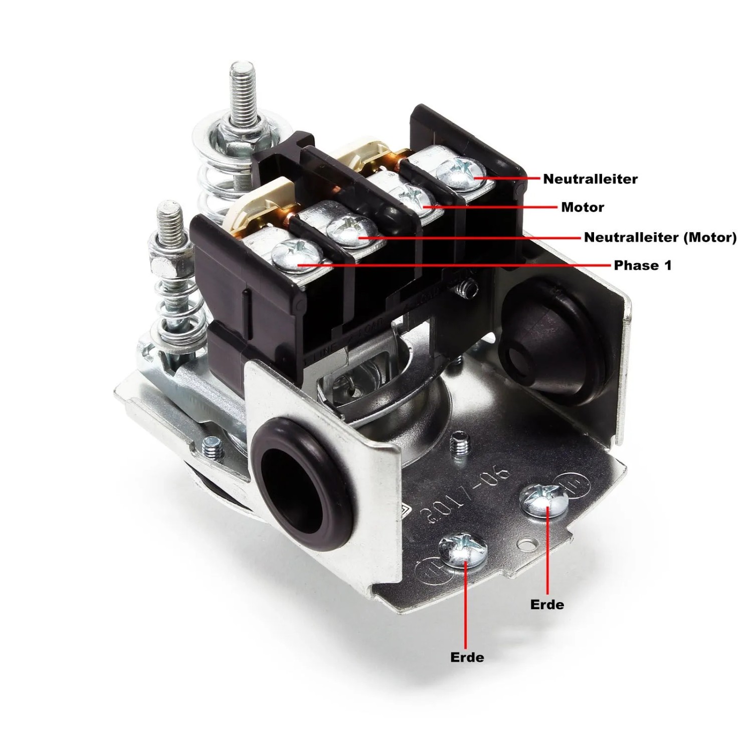 Wiltec Druckschalter Sk-2 230V 1-Phasig Druckwächter Hauswasserwerk Pumpen_6