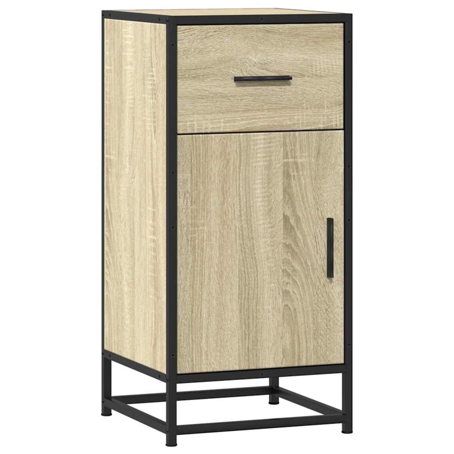 vidaXL Sideboard Sonoma-Eiche 35,5x35x76 cm Holzwerkstoff und Metall 848960 günstig online kaufen