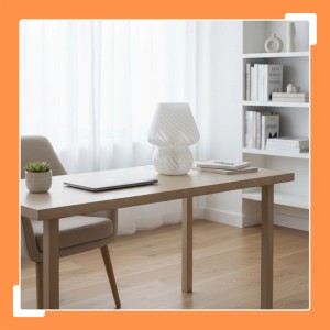Relaxdays Tischlampe Glas Kunststoff Weiß LED Batteriebetrieben 24 cm x 16 cm