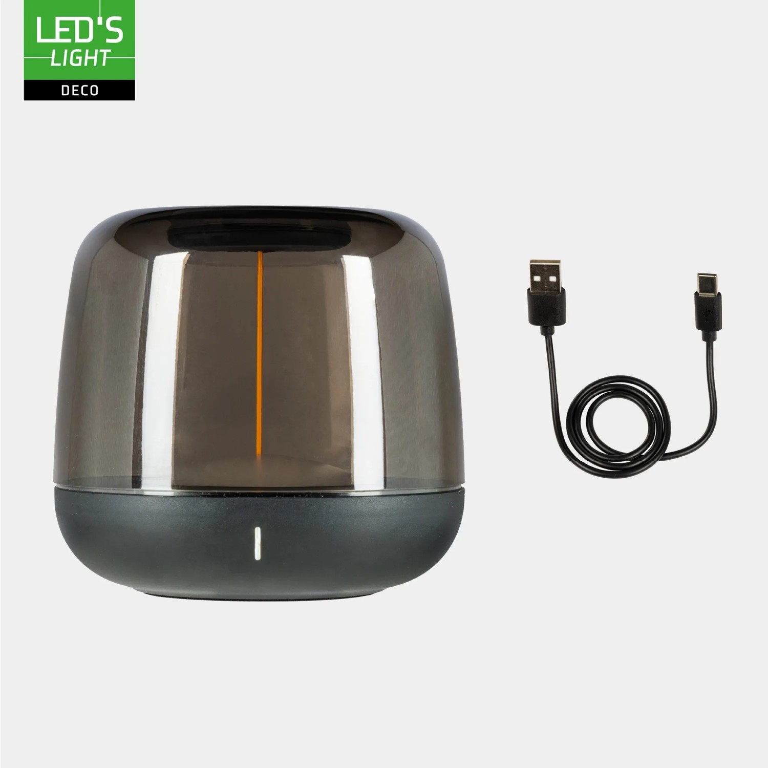 Dimmbare LED's light Akku Tischleuchte mit RGB und USB-C Kabel. Ideal als Nachttischlampe.