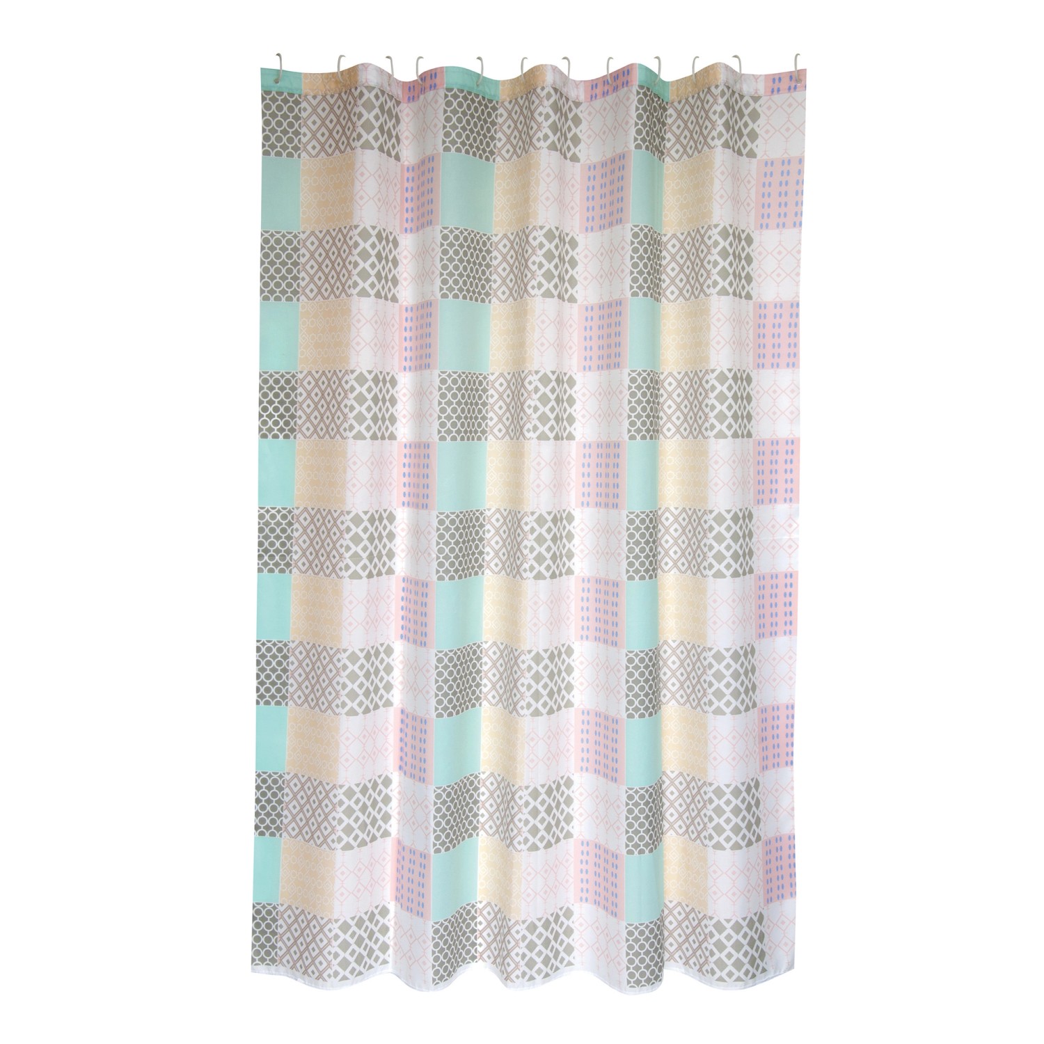 MSV Duschvorhang Ceramique Polyester 180 cm x 200 cm Mehrfarbig günstig online kaufen