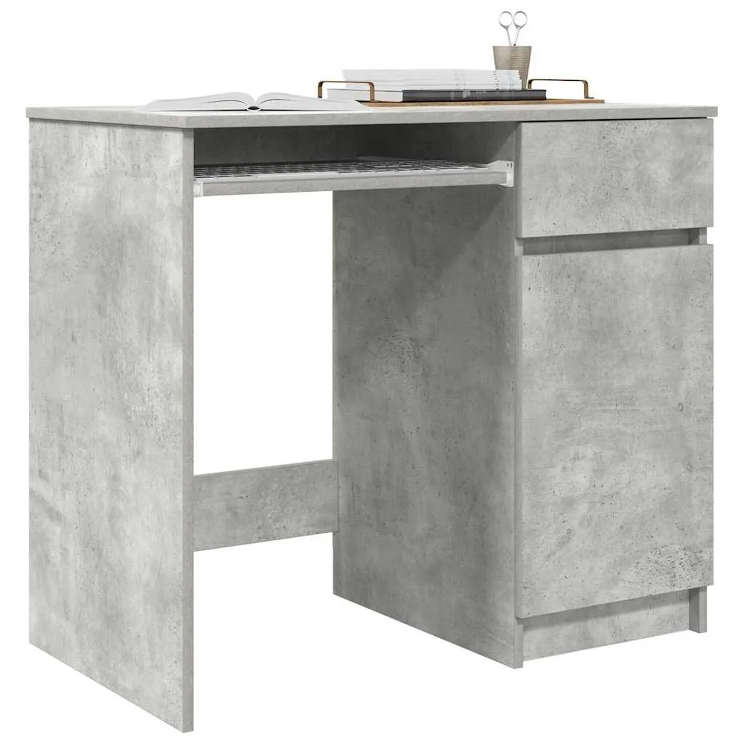vidaXL Schreibtisch Betongrau 86x49x76 cm Holzwerkstoff 861826_4