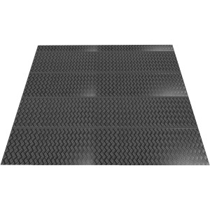 Aluminium-Boden für Floraworld Premium Systemgerätehaus, geriffelte Oberfläche.