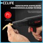 CCLIFE Kunststoff Reparatur Schweißgerät: Hand hält kupferne, wärmeisolierte Schweißspitze. Sicher für Autostoßstangen.