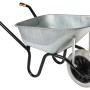 Haemmerlin Schubkarre Aktiv Premium, 110 l, verzinkte Mulde, PU-Rad, Stahlrohrgestell.