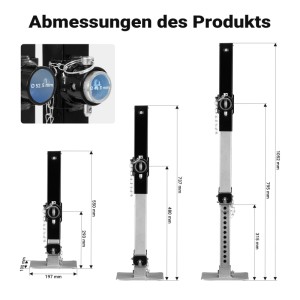 Wiltec Stützfuß 900Kg Kurbel Seitlich Rohrhalterung Abstellstütze Anhänger