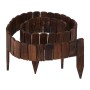 Relaxdays Beeteinfassung Tannenholz Dunkelbraun Flexibel 200 cm x 10 cm