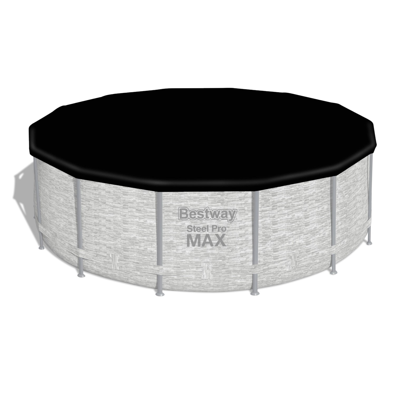 Bestway Stahlrahmenpool Steel Pro Max, Ø 427 cm, mit Abdeckplane.