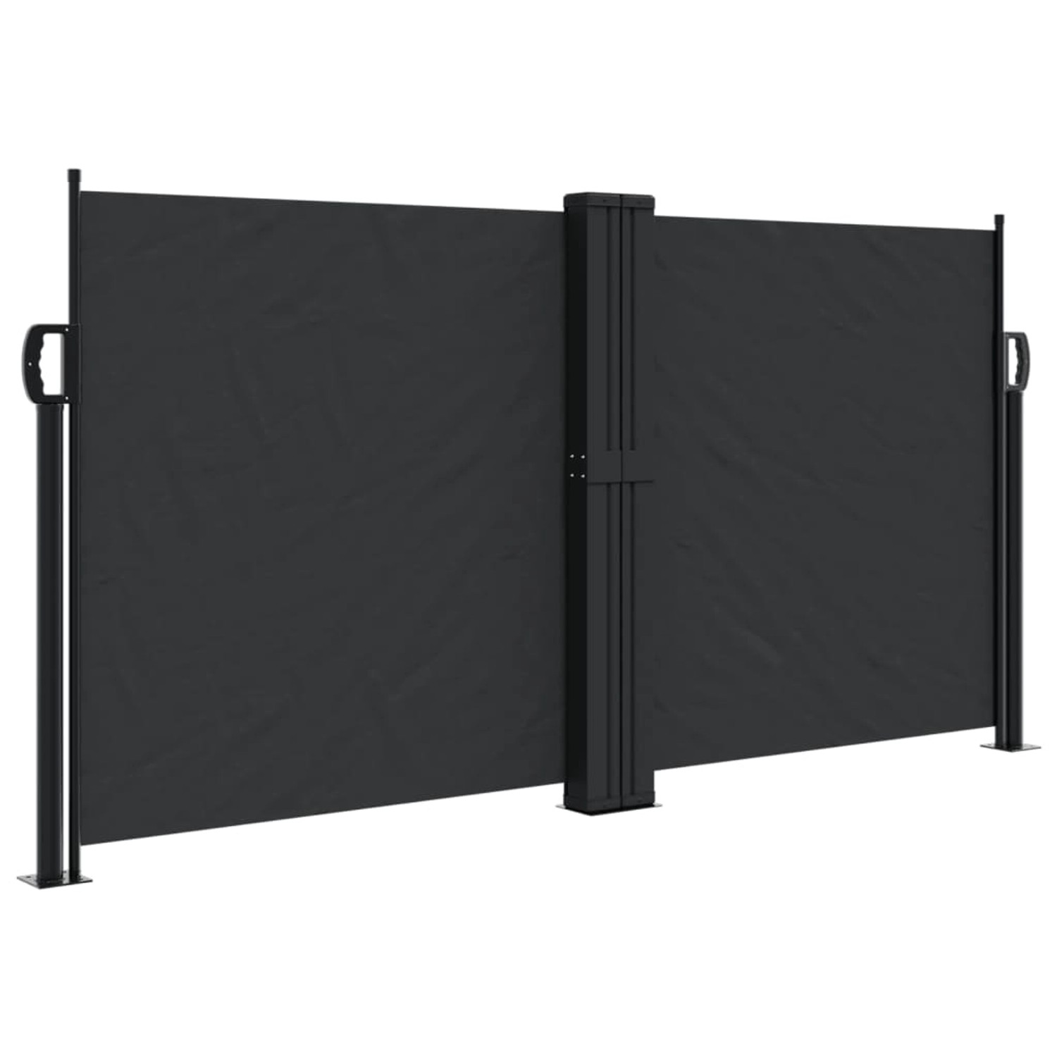 furnicato Seitenmarkise Ausziehbar Schwarz 120x1200 cm günstig online kaufen