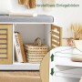 SoBuy Schuhbank mit Sitzfläche Garderobenbank Sitzbank mit Stauraum FSR23-II-WN_5