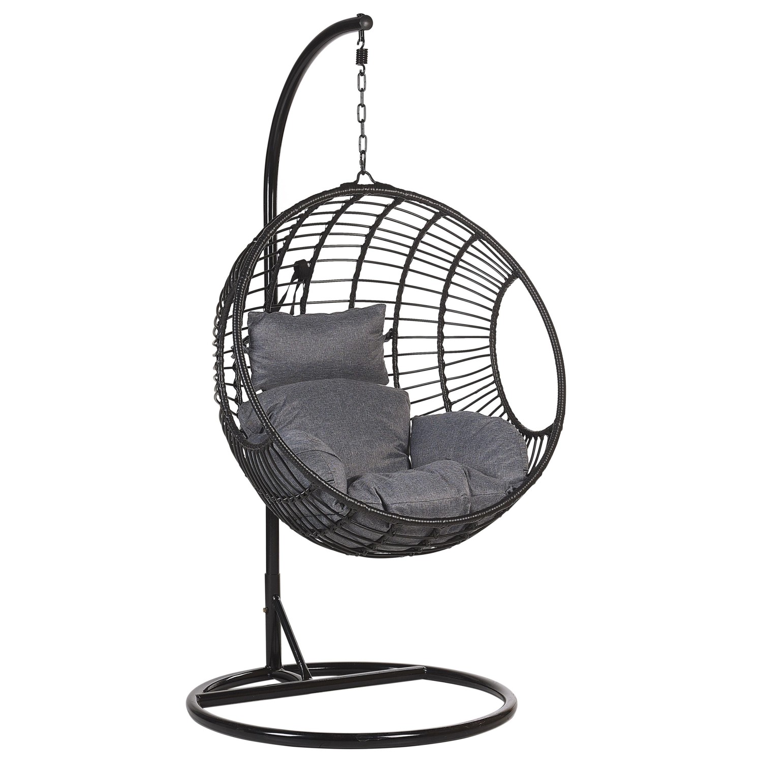 Beliani Hängesessel Schwarz Grau 97x99x199 günstig online kaufen