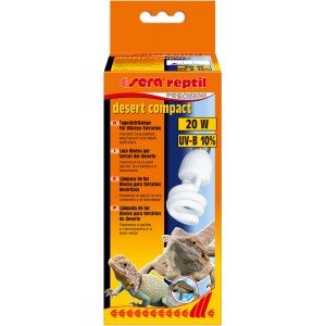 Sera Reptil Desert Compact 20W Terrarium Tageslichtlampe für Wüsten-Terrarien im Karton.