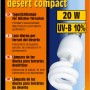 Sera Reptil Desert Compact 20W Terrarium Tageslichtlampe für Wüsten-Terrarien im Karton.