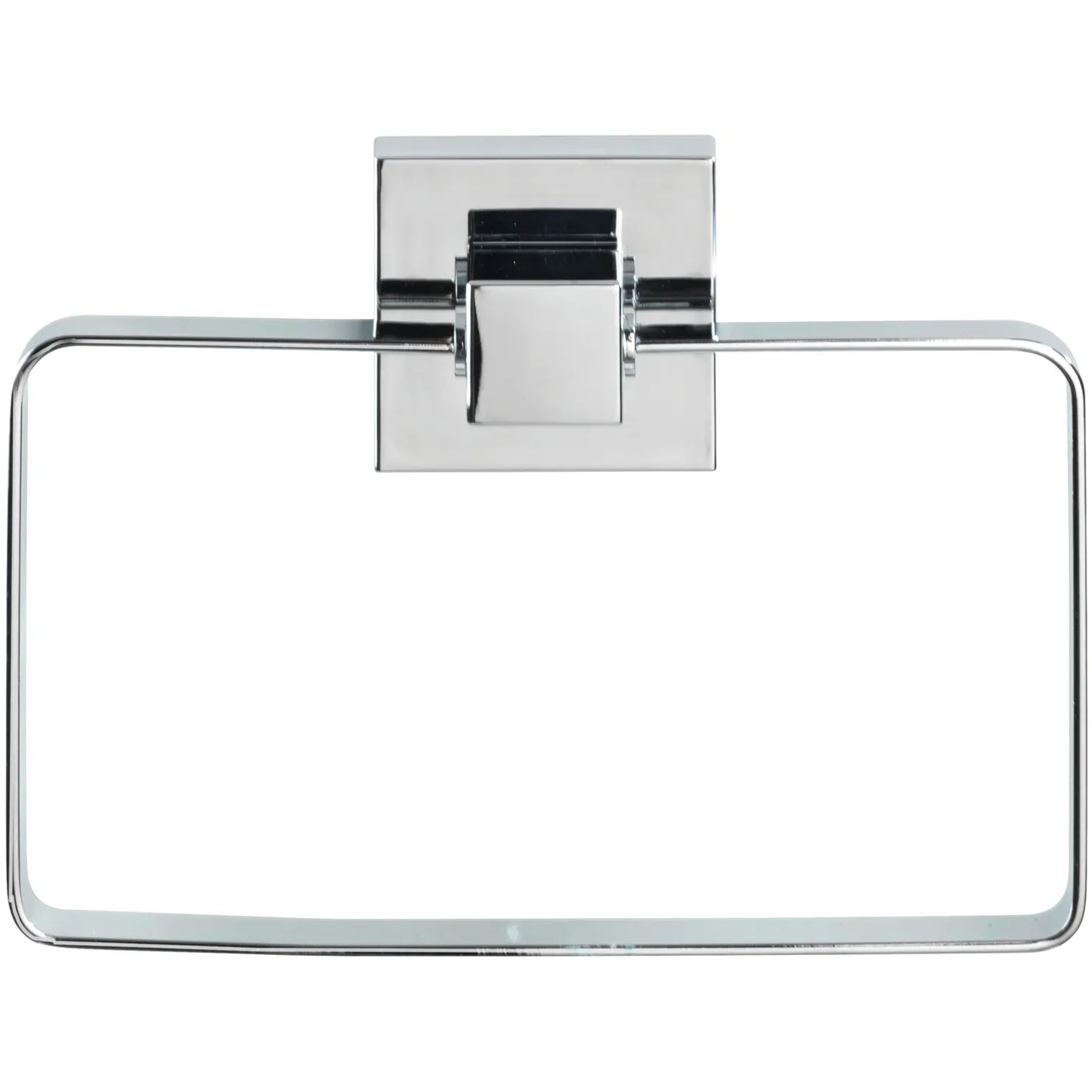 Wenko Vacuum-Loc® Handtuchring Quadro aus Edelstahl, zur Wandmontage im Badezimmer.
