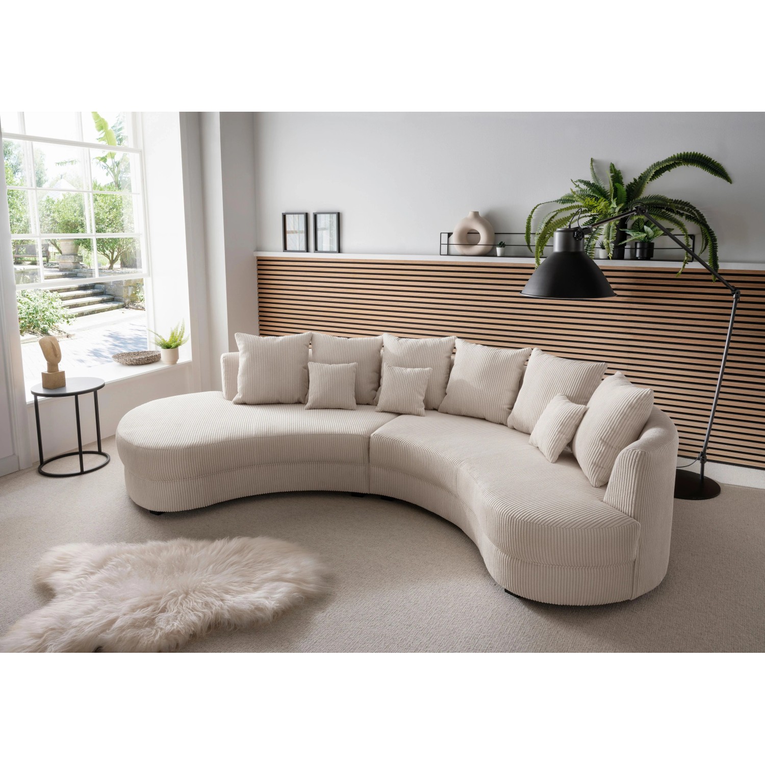 Livetastic Wohnlandschaft Limoncello Beige Cord