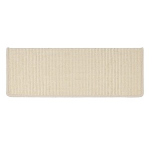 Rechteckige, selbstklebende Karat Stufenmatte aus Sisal in Elfenbein, 23,5x65 cm.