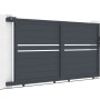 Graues Casanoov Schiebetor Cimone 3,5 m aus Aluminium mit Motorisierung.