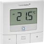 Weißer Homematic IP Wandthermostat Basic mit großem LC-Display, zeigt 21.5 °C. Zur Hausautomation & Temperaturregelung.