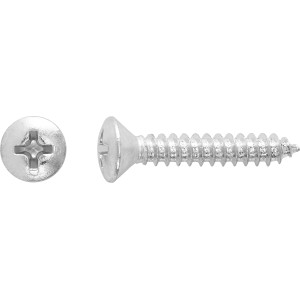 Linsensenkkopf Universalschraube, Ø 4,2 x 32 mm, PH-Antrieb, verzinkt, 12 Stück