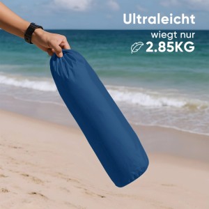 Sekey 1x Klappstuhl Campingstuhl Strandstuhl mit Gepolsterten Armlehnen Blau