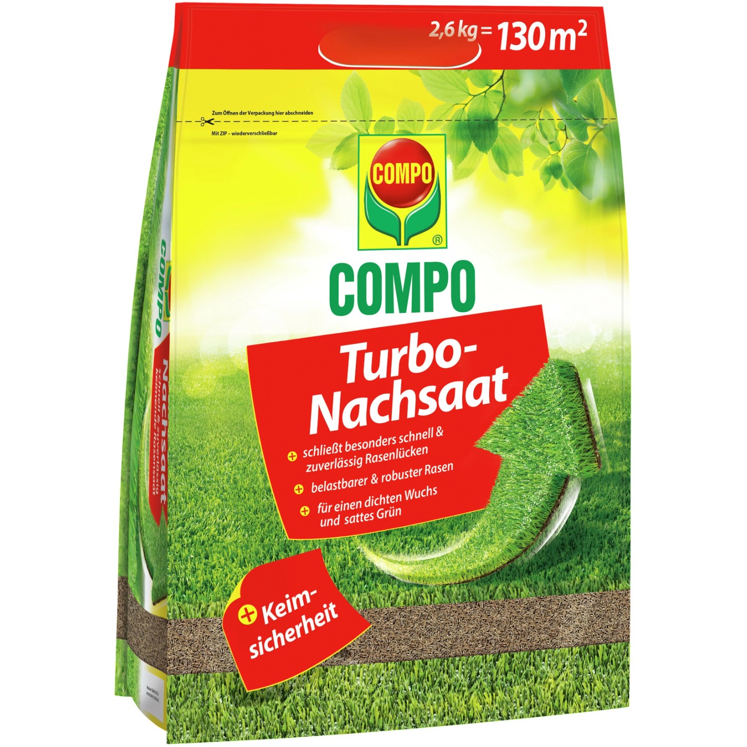 Compo Turbo Nachsaat 2,6 kg für 130 m²
