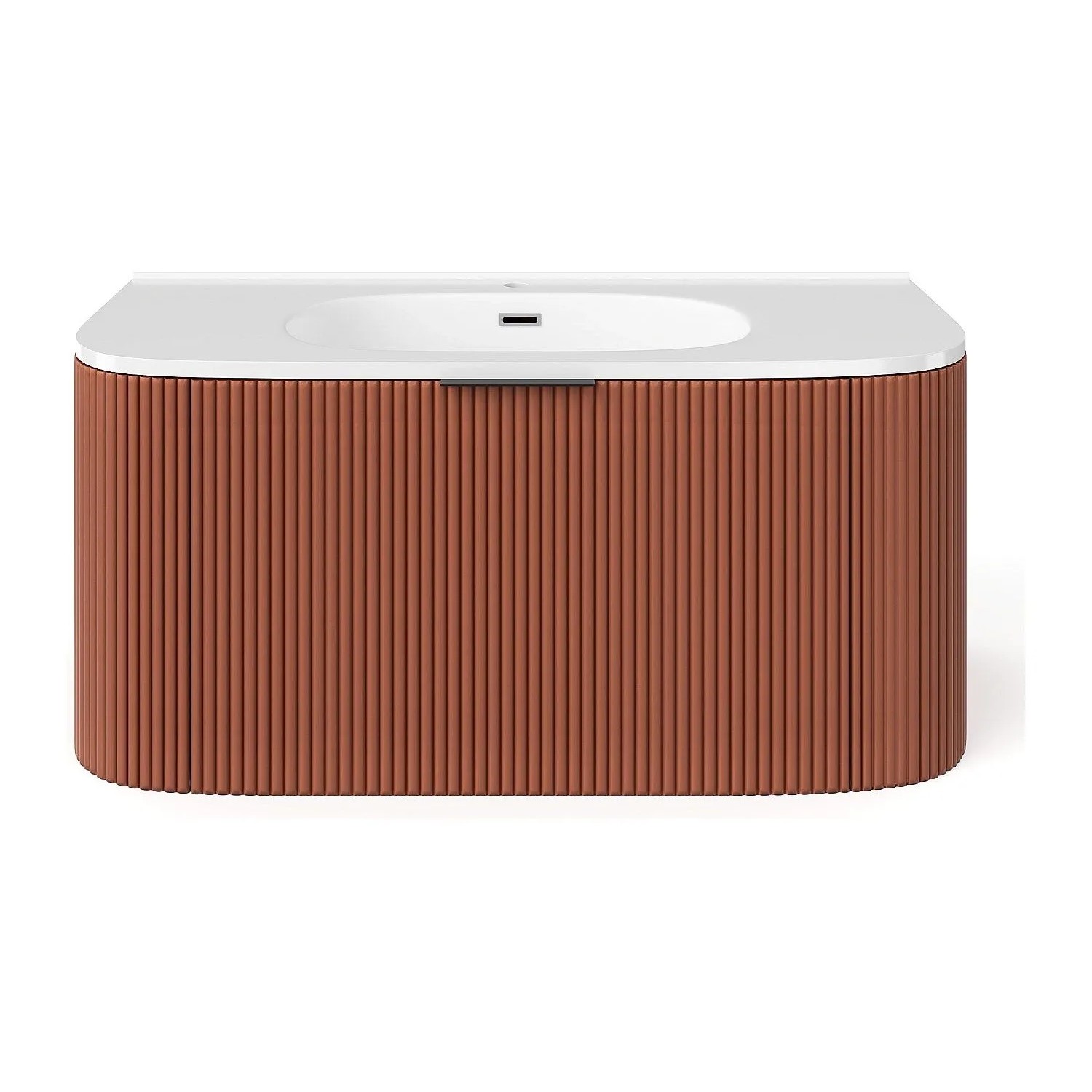 Vente-unique Einzelwaschtisch Lomeri Terracotta 99 cm