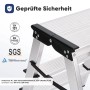 Sekey Alu Trittleiter: TÜV & SGS geprüft nach EN 131 und EN 14183. Stabile 3-Stufen-Haushaltsleiter.