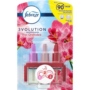 Febreze 3Volution Nachfüllflakon Thai Orchidee, Duftstecker für frische Raumluft.