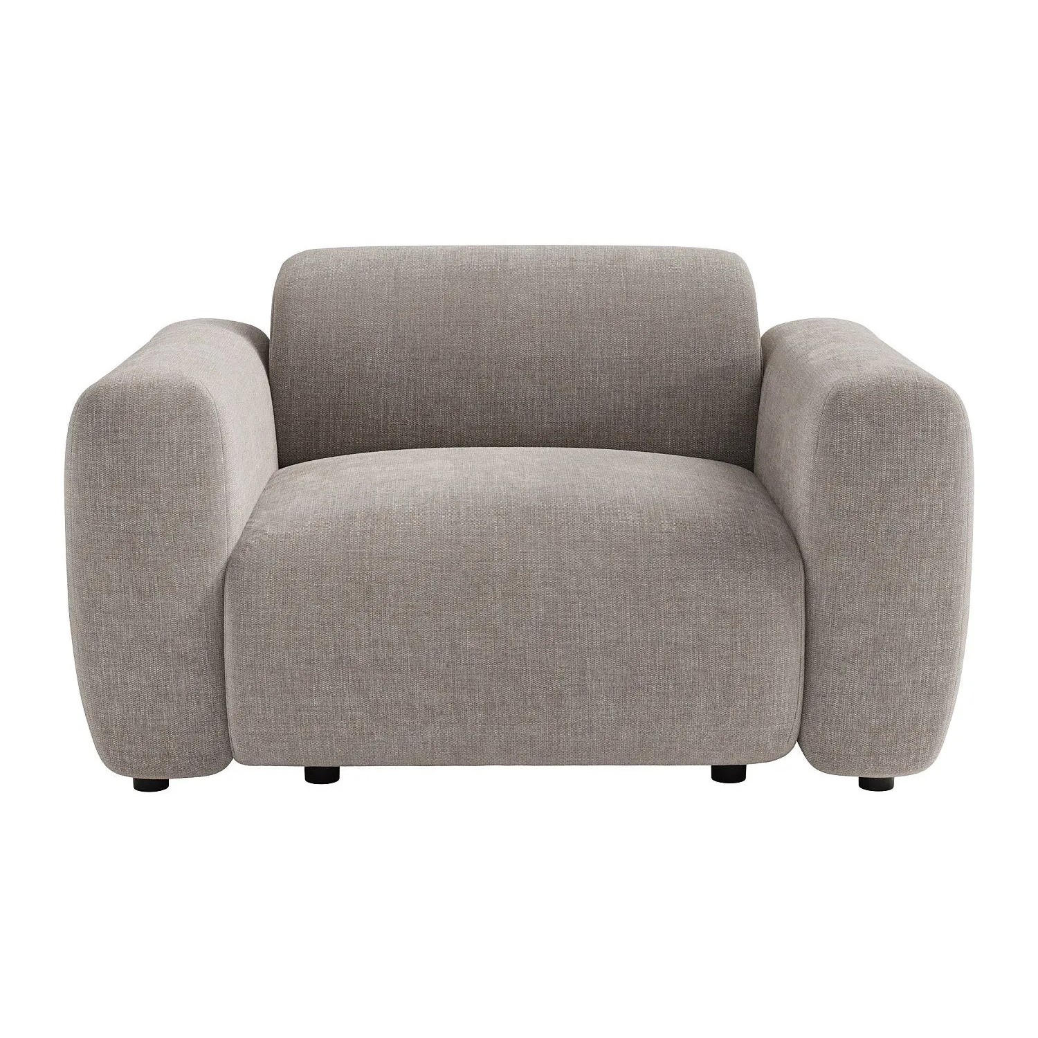 Vente-unique Sessel Mit Gerader Rückenlehne Pogni Grau 130 cm